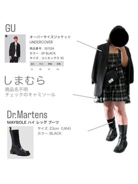 「GU（ジーユー）のアイテム（テーラードジャケット）」を使った、ritsuさん（レディース・151cm）の冬コーディネート
