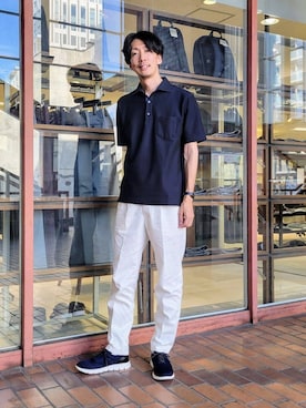 「TAKEO KIKUCHI（タケオキクチ）のアイテム」を使った、piroya619さん（メンズ・182cm）の春コーディネート