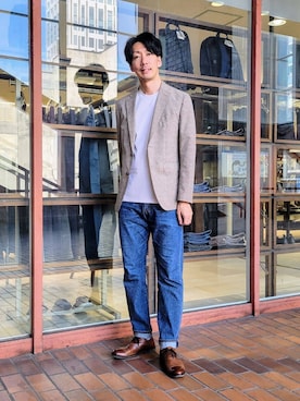 「TAKEO KIKUCHI（タケオキクチ）のアイテム」を使った、piroya619さん（メンズ・182cm）の春コーディネート