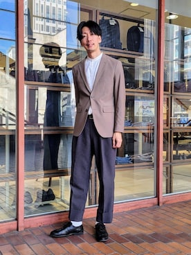 「TAKEO KIKUCHI（タケオキクチ）のアイテム」を使った、piroya619さん（メンズ・182cm）の春コーディネート