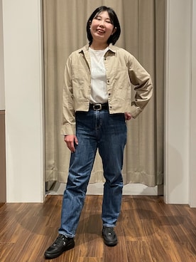 「grove（グローブ）のアイテム（パンツ）」を使った、山本りなさん（レディース・161cm）の春コーディネート