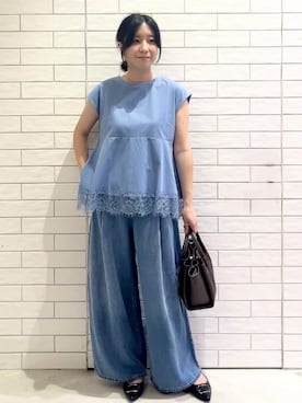 「OPAQUE.CLIP（オペークドットクリップ）のアイテム」を使った、しおりさん（レディース・160cm）の夏コーディネート