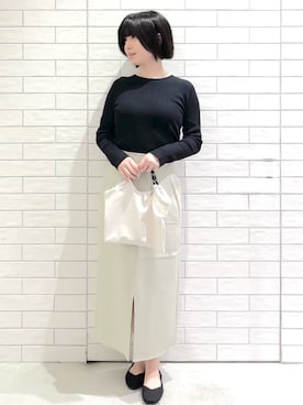 「HusHusH（ハッシュアッシュ）のアイテム」を使った、しおりさん（レディース・160cm）の春コーディネート