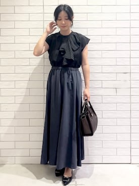 「OPAQUE.CLIP（オペークドットクリップ）のアイテム」を使った、しおりさん（レディース・160cm）の夏コーディネート