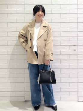 「TAKEO KIKUCHI（タケオキクチ）のアイテム」を使った、しおりさん（レディース・160cm）の冬コーディネート