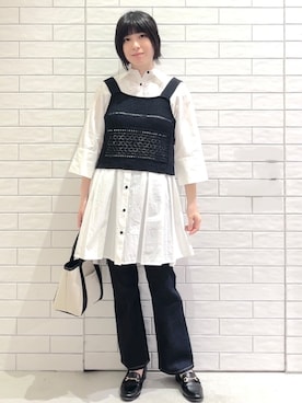 「THE SHOP TK （ザ ショップ ティーケー ）のアイテム」を使った、しおりさん（レディース・160cm）の春コーディネート