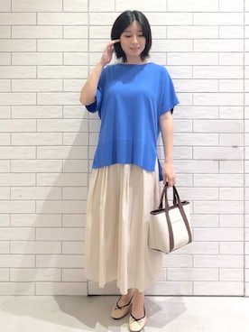 「OPAQUE.CLIP（オペークドットクリップ）のアイテム」を使った、しおりさん（レディース・160cm）の夏コーディネート