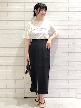 「HusHusH（ハッシュアッシュ）のアイテム」を使った、しおりさん（レディース・160cm）の春コーディネート