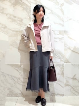 「index（インデックス）のアイテム」を使った、しおりさん（レディース・160cm）の秋コーディネート