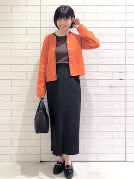 「HusHusH（ハッシュアッシュ）のアイテム」を使った、しおりさん（レディース・160cm）の春コーディネート