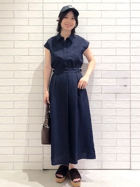 「OPAQUE.CLIP（オペークドットクリップ）のアイテム」を使った、しおりさん（レディース・160cm）の夏コーディネート