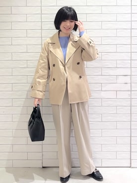 「OPAQUE.CLIP（オペークドットクリップ）のアイテム（バッグ）」を使った、しおりさん（レディース・160cm）の春コーディネート