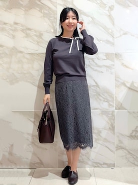「index（インデックス）のアイテム」を使った、しおりさん（レディース・160cm）の秋コーディネート