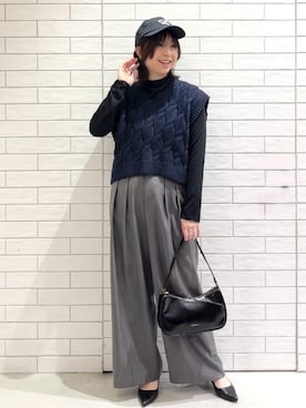 しおりさん（レディース・160cm）の冬コーディネート