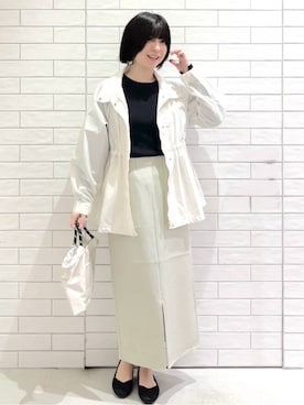 「HusHusH（ハッシュアッシュ）のアイテム」を使った、しおりさん（レディース・160cm）の春コーディネート