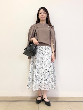 「UNTITLED（アンタイトル）のアイテム（スカート）」を使った、asamiさん（レディース・156cm）の夏コーディネート