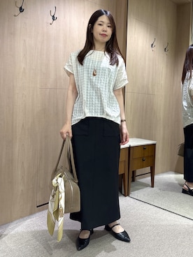 「UNTITLED（アンタイトル）のアイテム（スカート）」を使った、asamiさん（レディース・156cm）の秋コーディネート