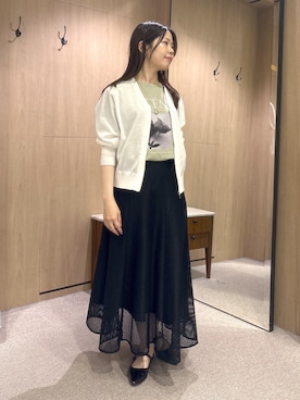 「UNTITLED（アンタイトル）のアイテム（スカート）」を使った、asamiさん（レディース・156cm）の夏コーディネート
