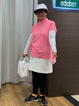 「アイテム（その他、ピンク系）」を使った、みさりんさん（レディース・152cm）の夏コーディネート