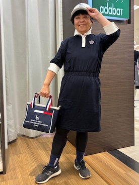 「adabat（アダバット）の【ADABAT NAVY】ライトスムースジップブルゾン（ブルゾン、グレー系）」を使った、みさりんさん（レディース・152cm）の秋コーディネート