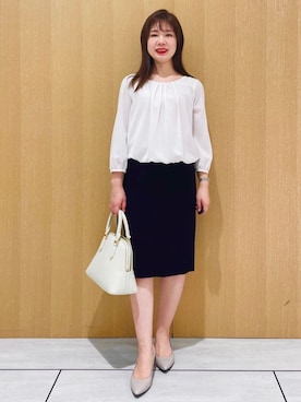 「UNTITLED（アンタイトル）のアイテム（パンプス）」を使った、CHISATOさん（レディース・154cm）の冬コーディネート