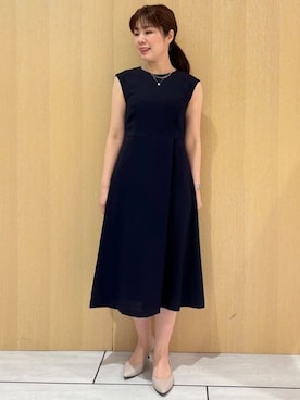 「アイテム（ノーカラージャケット）」を使った、CHISATOさん（レディース・154cm）の春コーディネート