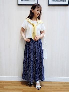 「tk.TAKEO KIKUCHI（ティーケータケオキクチ）のアイテム（トップス）」を使った、yseさん（レディース・151cm）の春コーディネート