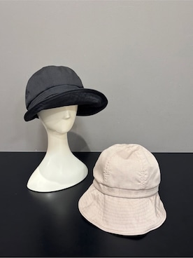 「SHOO・LA・RUE（シューラルー）の【防花粉機能付き】ジョッキーキャップ（キャップ、ブラック系）」を使った、yamaさん（レディース）の春コーディネート