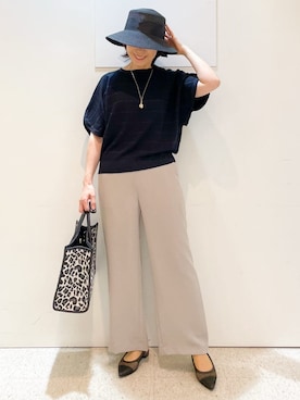 「Reflect（リフレクト）のアイテム（帽子）」を使った、めいさん（レディース・160cm）の春コーディネート