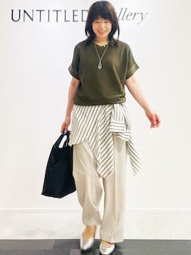 「UNTITLED（アンタイトル）のアイテム」を使った、めいさん（レディース・160cm）の夏コーディネート
