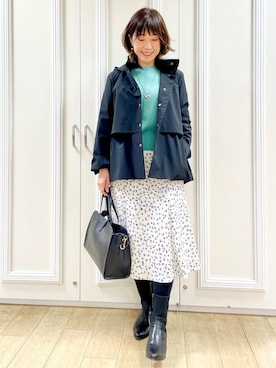 「アイテム（ボストンバッグ）」を使った、めいさん（レディース・160cm・50代）の秋コーディネート