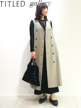 「UNTITLED（アンタイトル）のアイテム」を使った、めいさん（レディース・160cm）の秋コーディネート