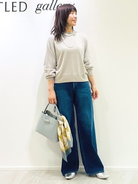 「UNTITLED（アンタイトル）のアイテム（アクセサリー）」を使った、めいさん（レディース・160cm）の秋コーディネート