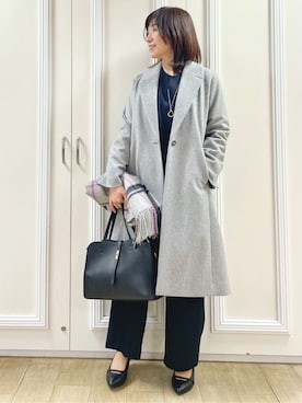 「アイテム（ボストンバッグ）」を使った、めいさん（レディース・160cm・50代）の秋コーディネート