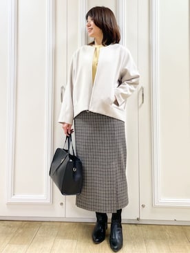 「アイテム（ボストンバッグ）」を使った、めいさん（レディース・160cm・50代）の秋コーディネート