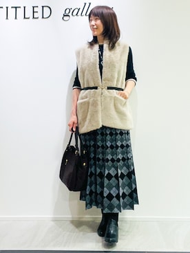「Reflect（リフレクト）のアイテム」を使った、めいさん（レディース・160cm）の秋コーディネート