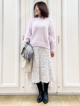 「Reflect（リフレクト）のアイテム（シューズ）」を使った、めいさん（レディース・160cm）の冬コーディネート