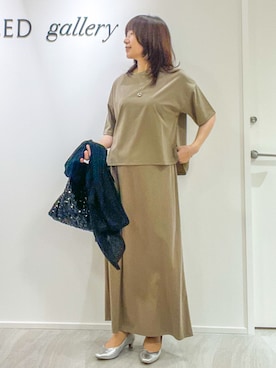 「アイテム（アクセサリー、ピンク系）」を使った、めいさん（レディース・160cm）の秋コーディネート