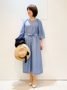 「Reflect（リフレクト）のアイテム（帽子）」を使った、めいさん（レディース・160cm）の春コーディネート
