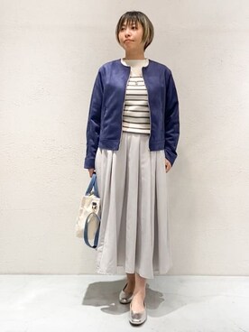 「Lee（リー）のアイテム（トートバッグ）」を使った、ばっちょさん（レディース・152cm）の冬コーディネート