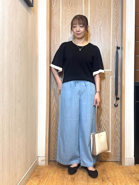 「SHOO・LA・RUE（シューラルー）のアイテム（パンプス）」を使った、KAORIさん（レディース・157cm）の春コーディネート