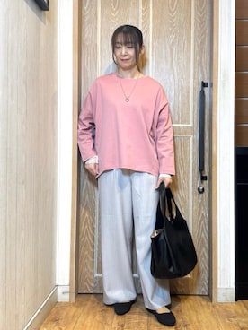 「HusHusH（ハッシュアッシュ）のアイテム」を使った、KAORIさん（レディース・157cm）の春コーディネート