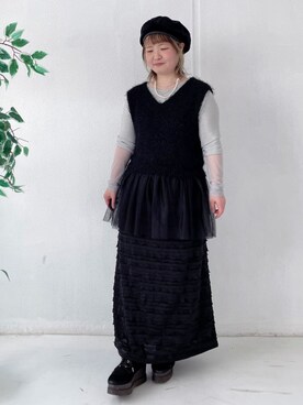 「ITS'DEMO（イッツデモ）のアイテム」を使った、tamiさん（レディース・153cm）の冬コーディネート