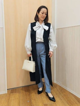 「DRESKIP（ドレスキップ）のアイテム」を使った、Kさん（レディース・153cm）の冬コーディネート