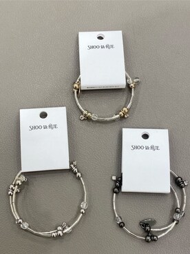 「SHOO・LA・RUE（シューラルー）のボールチェーンバングル（ブレスレット、ゴールド系）」を使った、ゆうゆうさん（レディース・153cm）の夏コーディネート