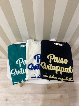 「Cutie Blonde（キューティーブロンド）の【ひんやり/S-LL】サガラ刺繍ロゴTシャツ（Tシャツ/カットソー、ホワイト系）」を使った、ゆうゆうさん（レディース・153cm）の夏コーディネート