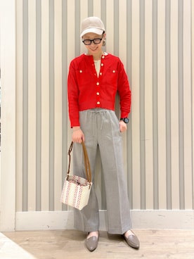 「grove（グローブ）のアイテム（帽子）」を使った、Ayumiさん（レディース・168cm）の春コーディネート