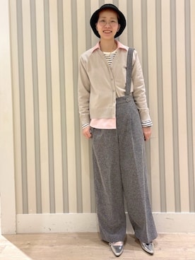 「grove（グローブ）のアイテム（帽子）」を使った、Ayumiさん（レディース・168cm）の冬コーディネート