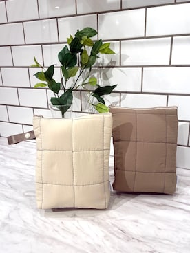 「アイテム（ポーチ）」を使った、htm.さん（レディース・165cm）の春コーディネート