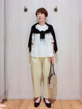 「Sunauna（スーナウーナ）のアイテム」を使った、Ribさん（レディース・163cm）の春コーディネート